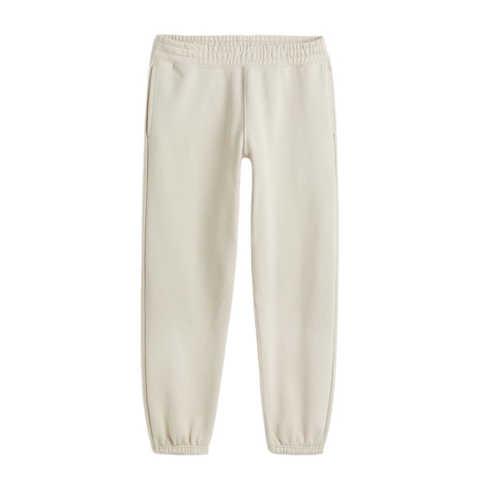(Sold) H&M Beige Relaxed Fit Joggers Taupe Sweatpants Oversized Loungewear - Picture 1 of 9